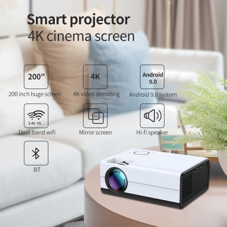 T01 800x480 2200 Lumens Mini LCD Digital Projector, Basic Version, EU Plug(White Black) - Mini Projector by PMC Jewellery | Online Shopping South Africa | PMC Jewellery | Buy Now Pay Later Mobicred