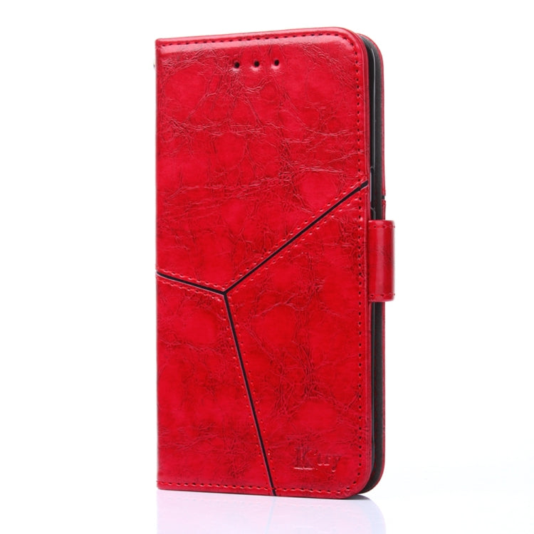 For Doogee X96 Pro Geometric Stitching Horizontal Flip Leather Phone Case(Red) - Doogee Cases by PMC Jewellery | Online Shopping South Africa | PMC Jewellery | Buy Now Pay Later Mobicred