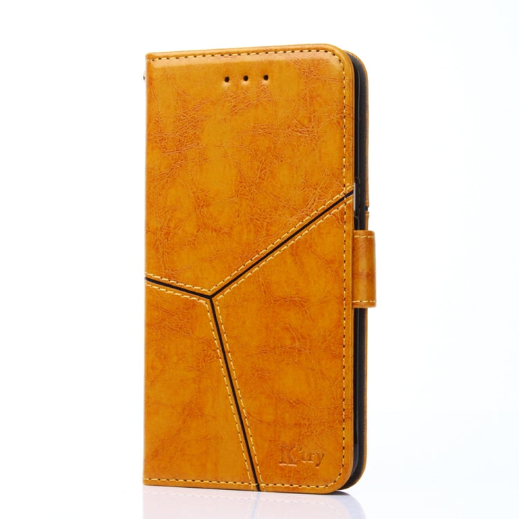 For Doogee X96 Pro Geometric Stitching Horizontal Flip Leather Phone Case(Yellow) - Doogee Cases by PMC Jewellery | Online Shopping South Africa | PMC Jewellery | Buy Now Pay Later Mobicred