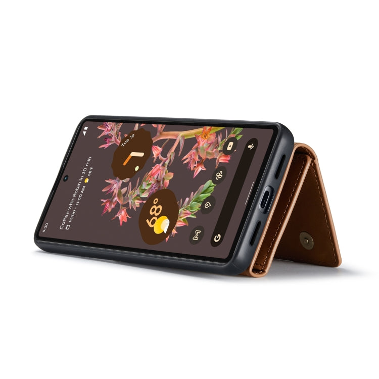 For Google Pixel 7 5G DG.MING M1 Series 3-Fold Multi Card Wallet + Magnetic Phone Case(Brown) - Google Cases by DG.MING | Online Shopping South Africa | PMC TechLife | Buy Now Pay Later Mobicred