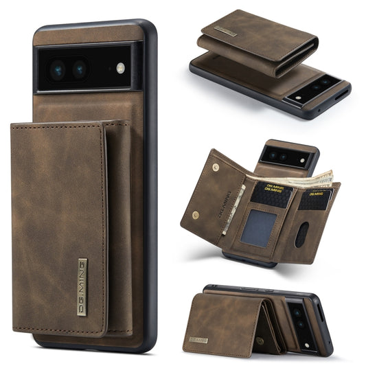 For Google Pixel 7 5G DG.MING M1 Series 3-Fold Multi Card Wallet + Magnetic Phone Case(Coffee) - Google Cases by DG.MING | Online Shopping South Africa | PMC Jewellery | Buy Now Pay Later Mobicred