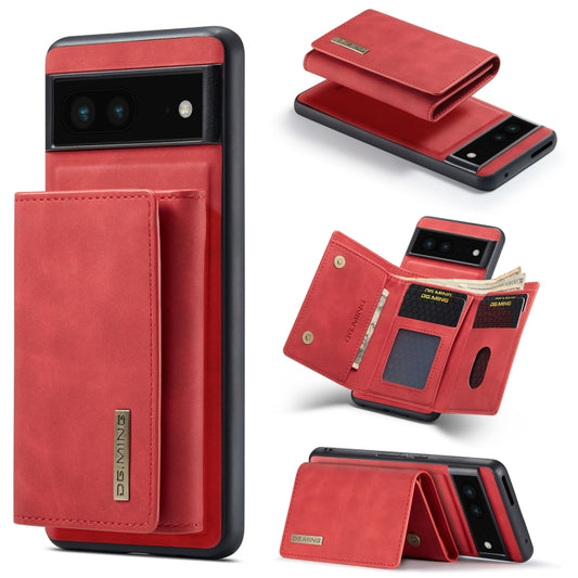 For Google Pixel 7 5G DG.MING M1 Series 3-Fold Multi Card Wallet + Magnetic Phone Case(Red) - Google Cases by DG.MING | Online Shopping South Africa | PMC Jewellery | Buy Now Pay Later Mobicred