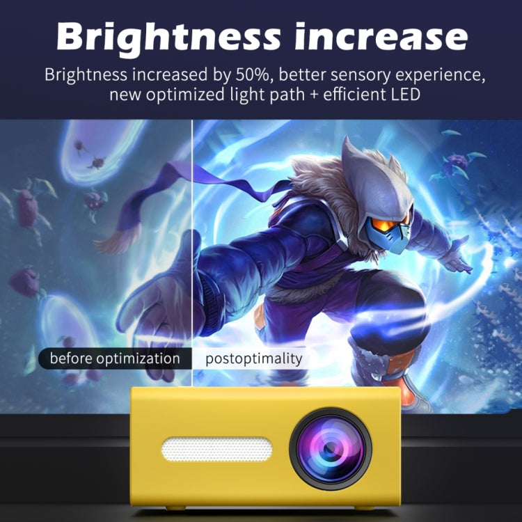 T300 25ANSI LED Portable Home Multimedia Game Projector, Plug Type:UK Plug(Black) - free shipping - PMC TechLife - Order now!