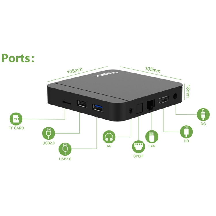 Tanix W2 Amlogic S905 Quad Core Smart TV Set Top Box, RAM:2G+16G(AU Plug) - Amlogic S905 by PMC TechLife | Online Shopping South Africa | PMC TechLife | Buy Now Pay Later Mobicred