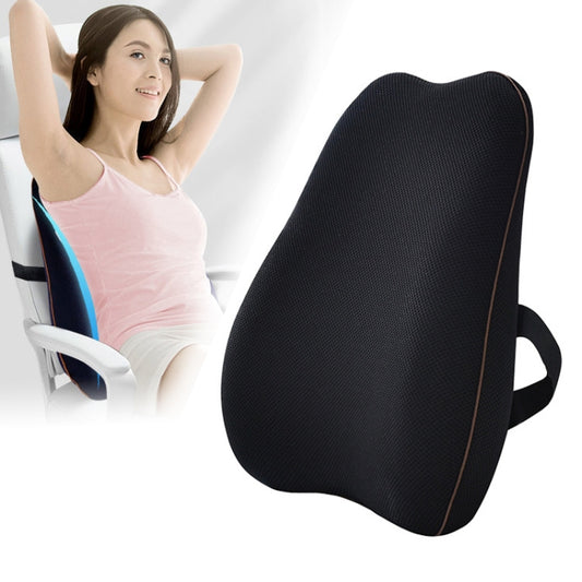 Office Memory Foam Cushion Lumbar Support Cushion(Black) - Cushions & Pillows by PMC Jewellery | Online Shopping South Africa | PMC Jewellery | Buy Now Pay Later Mobicred