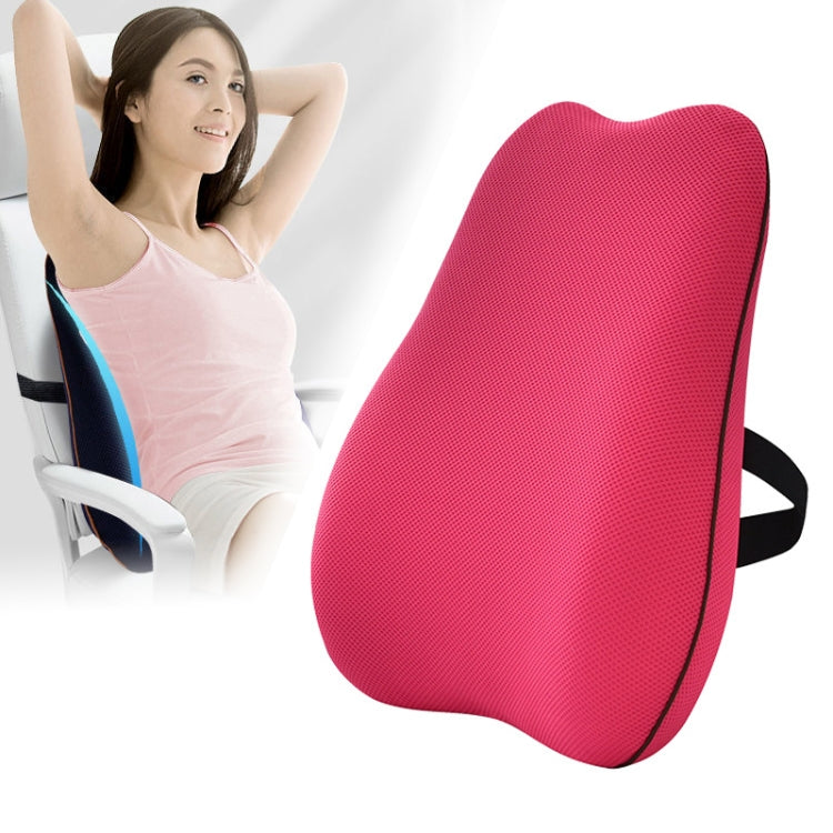 Office Memory Foam Cushion Lumbar Support Cushion(Rose Red) - Cushions & Pillows by PMC TechLife | Online Shopping South Africa | PMC TechLife | Buy Now Pay Later Mobicred