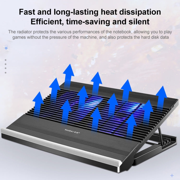 T10 Aluminum Alloy Multi Gear Adjustable Laptop Radiator(Black) - Fan Cooling by PMC Jewellery | Online Shopping South Africa | PMC Jewellery | Buy Now Pay Later Mobicred