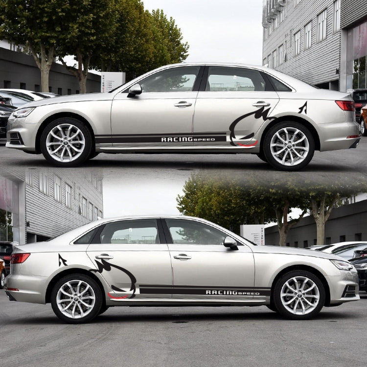 2 PCS/Set D-49 Evil Rabbit Pattern Car Modified Decorative Sticker(Black+Red) - free shipping - PMC TechLife - Order now!