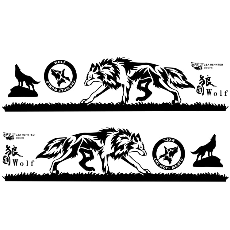 2 PCS/Set D-180 Wolf Totem Pattern Car Modified Decorative Sticker(Black) - Decorative Sticker by PMC TechLife | Online Shopping South Africa | PMC TechLife | Buy Now Pay Later Mobicred