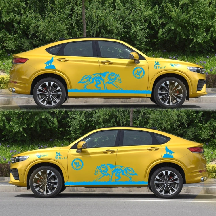 2 PCS/Set D-180 Wolf Totem Pattern Car Modified Decorative Sticker(Blue) - Decorative Sticker by PMC TechLife | Online Shopping South Africa | PMC TechLife | Buy Now Pay Later Mobicred