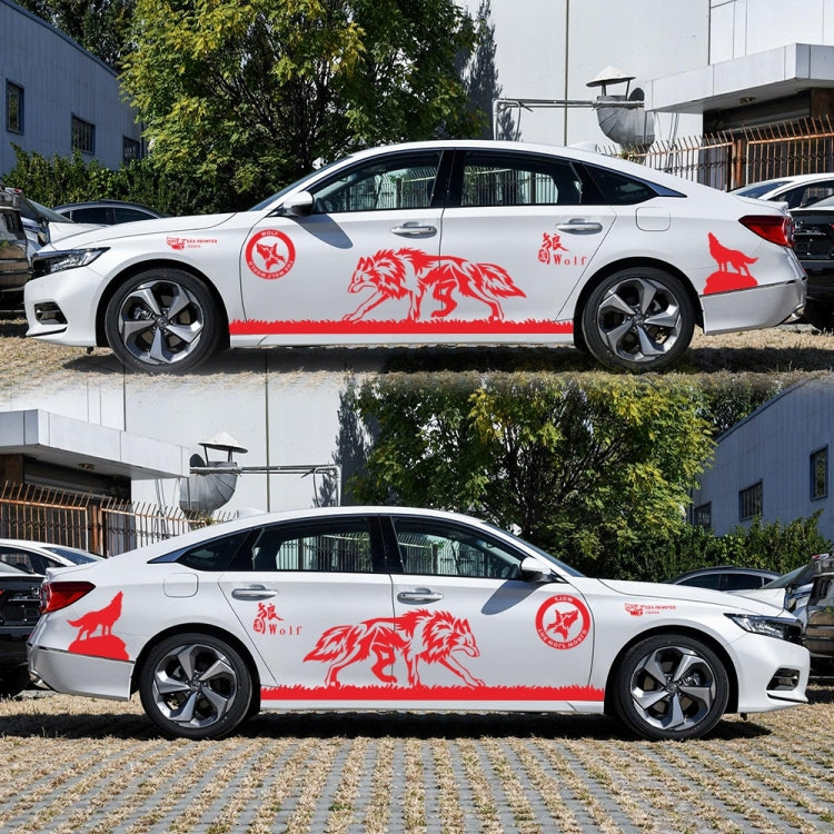 2 PCS/Set D-180 Wolf Totem Pattern Car Modified Decorative Sticker(Red) - Decorative Sticker by PMC TechLife | Online Shopping South Africa | PMC TechLife | Buy Now Pay Later Mobicred
