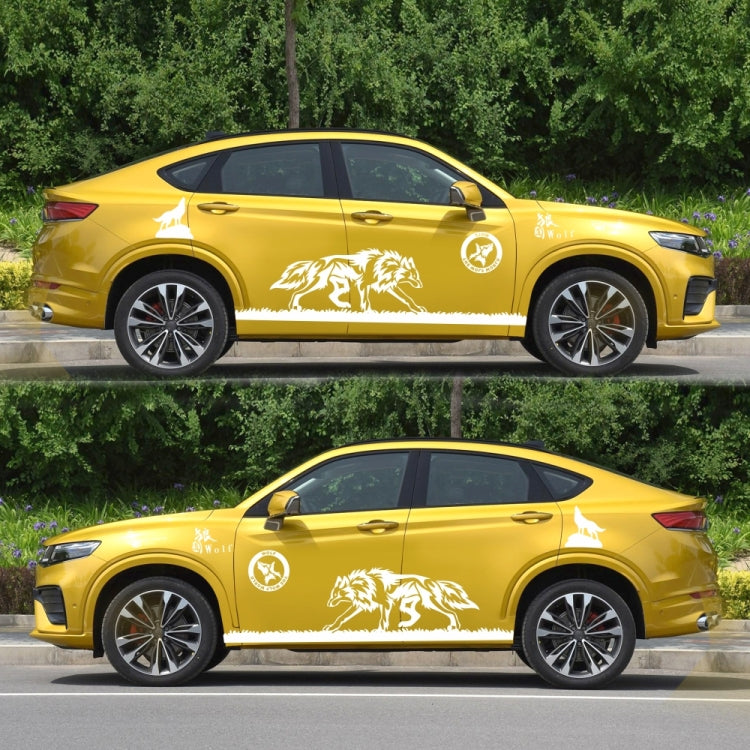 2 PCS/Set D-180 Wolf Totem Pattern Car Modified Decorative Sticker(White) - Decorative Sticker by PMC TechLife | Online Shopping South Africa | PMC TechLife | Buy Now Pay Later Mobicred