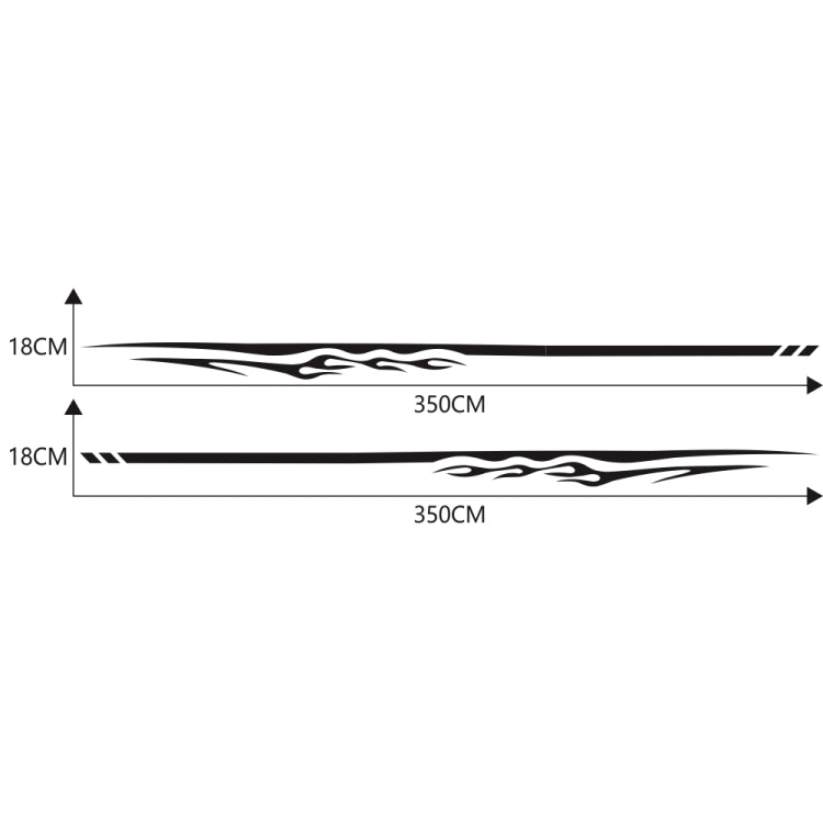 2 PCS/Set D-280 Flame Streak Pattern Car Modified Decorative Sticker(Black) - Decorative Sticker by PMC TechLife | Online Shopping South Africa | PMC TechLife | Buy Now Pay Later Mobicred