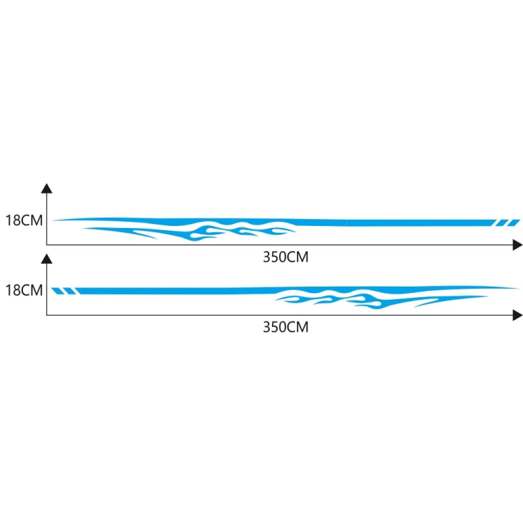 2 PCS/Set D-280 Flame Streak Pattern Car Modified Decorative Sticker(Blue) - Decorative Sticker by PMC TechLife | Online Shopping South Africa | PMC TechLife | Buy Now Pay Later Mobicred
