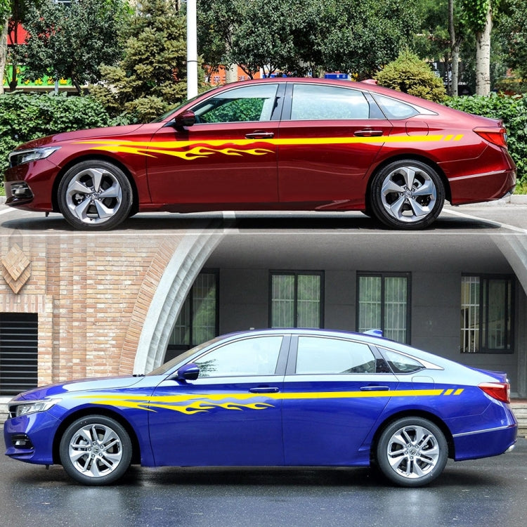 2 PCS/Set D-280 Flame Streak Pattern Car Modified Decorative Sticker(Yellow) - Decorative Sticker by PMC TechLife | Online Shopping South Africa | PMC TechLife | Buy Now Pay Later Mobicred