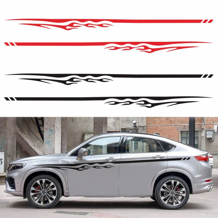2 PCS/Set D-280 Flame Streak Pattern Car Modified Decorative Sticker(Black) - Decorative Sticker by PMC TechLife | Online Shopping South Africa | PMC TechLife | Buy Now Pay Later Mobicred