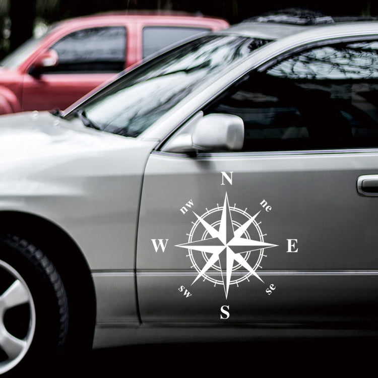 D-366 Compass Pattern Car Modified Decorative Sticker(White) - Decorative Sticker by PMC TechLife | Online Shopping South Africa | PMC TechLife | Buy Now Pay Later Mobicred