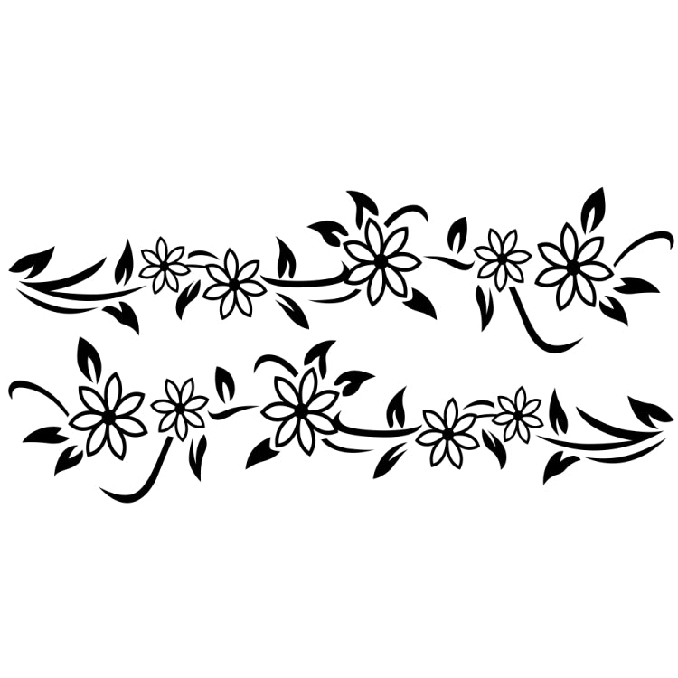 2 PCS/Set D-378 Flower Totem Pattern Car Modified Decorative Sticker(Black) - Decorative Sticker by PMC Jewellery | Online Shopping South Africa | PMC Jewellery | Buy Now Pay Later Mobicred