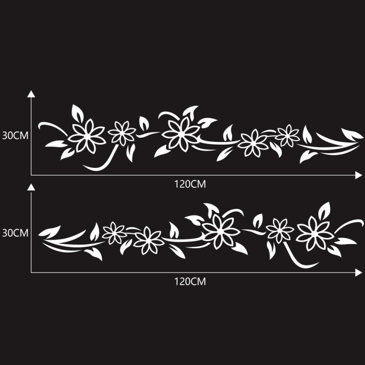 2 PCS/Set D-378 Flower Totem Pattern Car Modified Decorative Sticker(White) - Decorative Sticker by PMC Jewellery | Online Shopping South Africa | PMC Jewellery | Buy Now Pay Later Mobicred