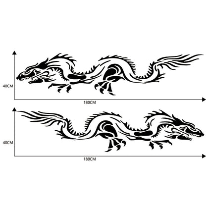 2 PCS/Set D-418 Dragon Totem Tribe Pattern Car Modified Decorative Sticker(Black) - Decorative Sticker by PMC Jewellery | Online Shopping South Africa | PMC Jewellery | Buy Now Pay Later Mobicred