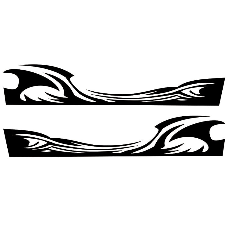 2 PCS/Set D-467 Waves Pattern Car Modified Decorative Sticker(Black) - Decorative Sticker by PMC TechLife | Online Shopping South Africa | PMC TechLife | Buy Now Pay Later Mobicred