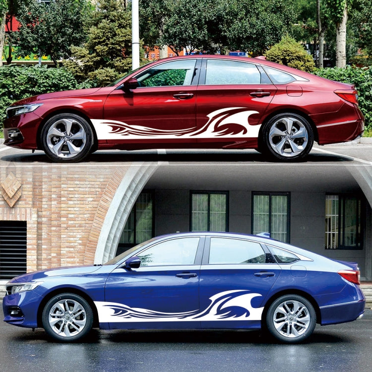 2 PCS/Set D-467 Waves Pattern Car Modified Decorative Sticker(White) - Decorative Sticker by PMC TechLife | Online Shopping South Africa | PMC TechLife | Buy Now Pay Later Mobicred