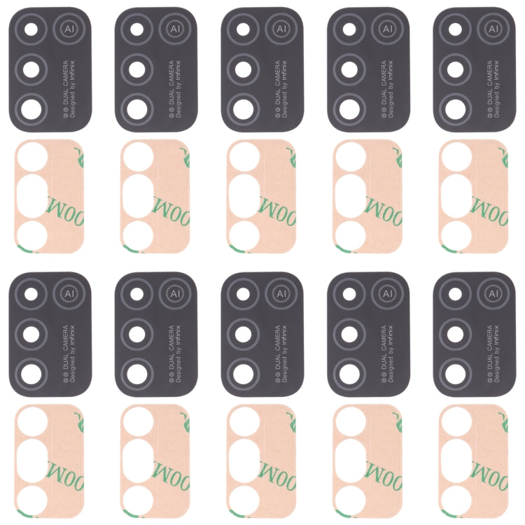 For Infinix Hot 11 Play 10pcs Back Camera Lens - Camera Parts by PMC TechLife | Online Shopping South Africa | PMC TechLife