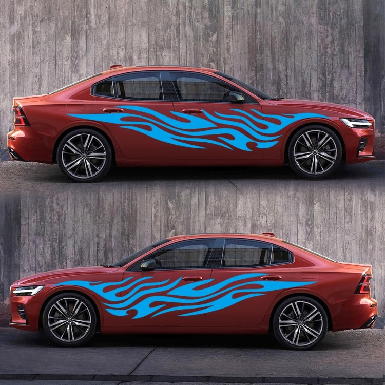 2 PCS/Set D-476 Fire Element Pattern Car Modified Decorative Sticker(Blue) - Decorative Sticker by PMC TechLife | Online Shopping South Africa | PMC TechLife | Buy Now Pay Later Mobicred