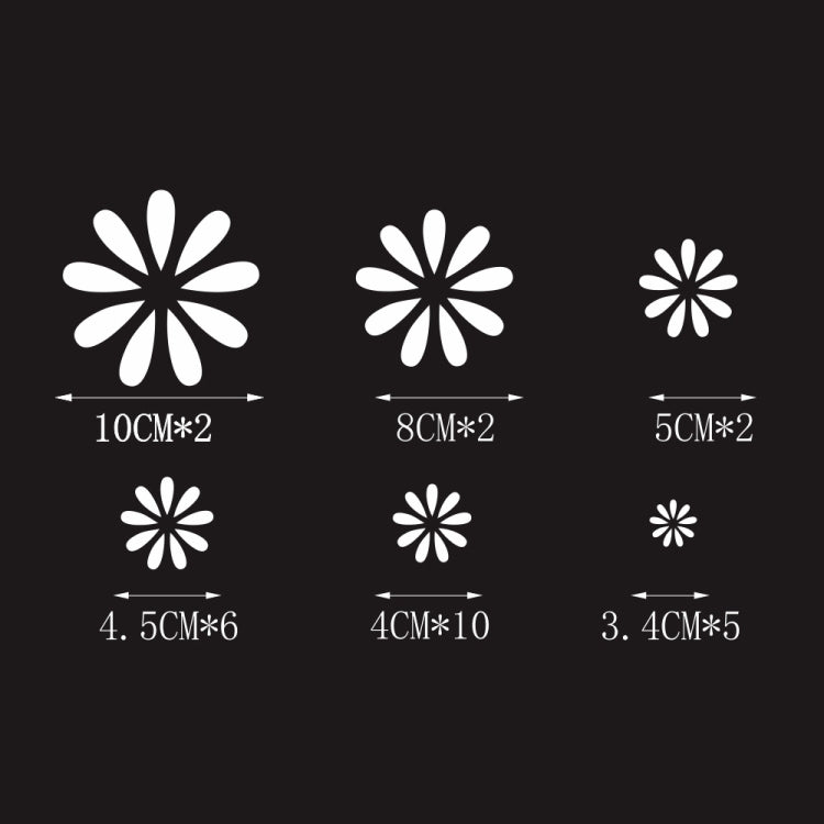2 PCS/Set D-483 Flower Pattern Car Modified Decorative Sticker(White) - Decorative Sticker by PMC TechLife | Online Shopping South Africa | PMC TechLife | Buy Now Pay Later Mobicred