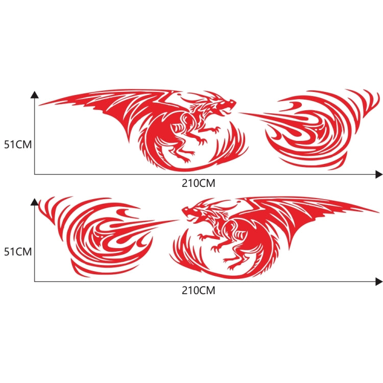 2 PCS/Set D-498 Pterosaur Spitfire Pattern Car Modified Decorative Sticker(Red) - Decorative Sticker by PMC Jewellery | Online Shopping South Africa | PMC Jewellery | Buy Now Pay Later Mobicred