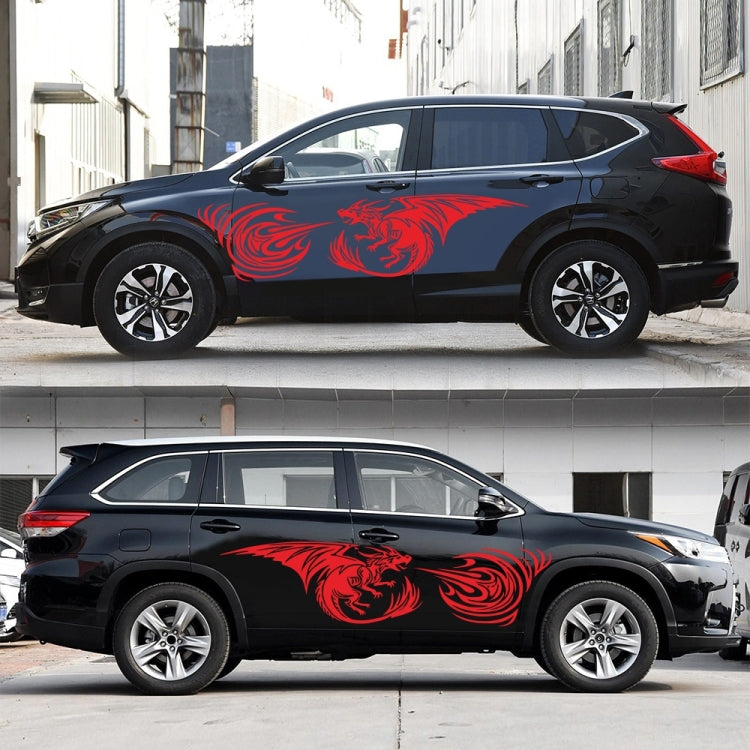 2 PCS/Set D-498 Pterosaur Spitfire Pattern Car Modified Decorative Sticker(Red) - Decorative Sticker by PMC TechLife | Online Shopping South Africa | PMC TechLife | Buy Now Pay Later Mobicred