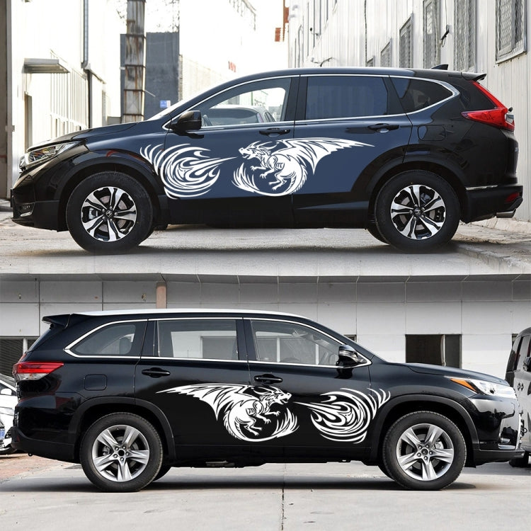 2 PCS/Set D-498 Pterosaur Spitfire Pattern Car Modified Decorative Sticker(White) - Decorative Sticker by PMC TechLife | Online Shopping South Africa | PMC TechLife | Buy Now Pay Later Mobicred