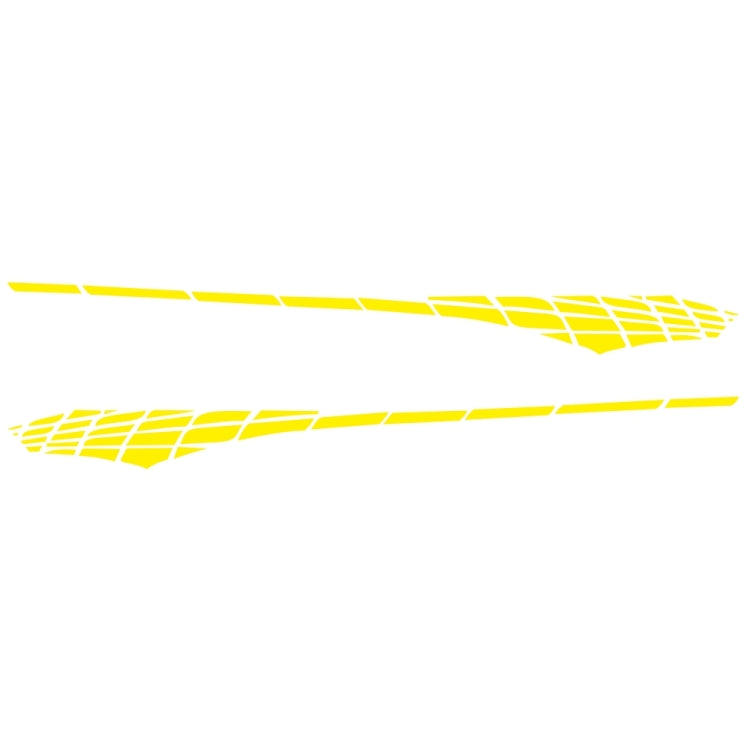 2 PCS/Set D-501 Plaid Pattern Car Modified Decorative Sticker(Yellow) - Decorative Sticker by PMC TechLife | Online Shopping South Africa | PMC TechLife | Buy Now Pay Later Mobicred