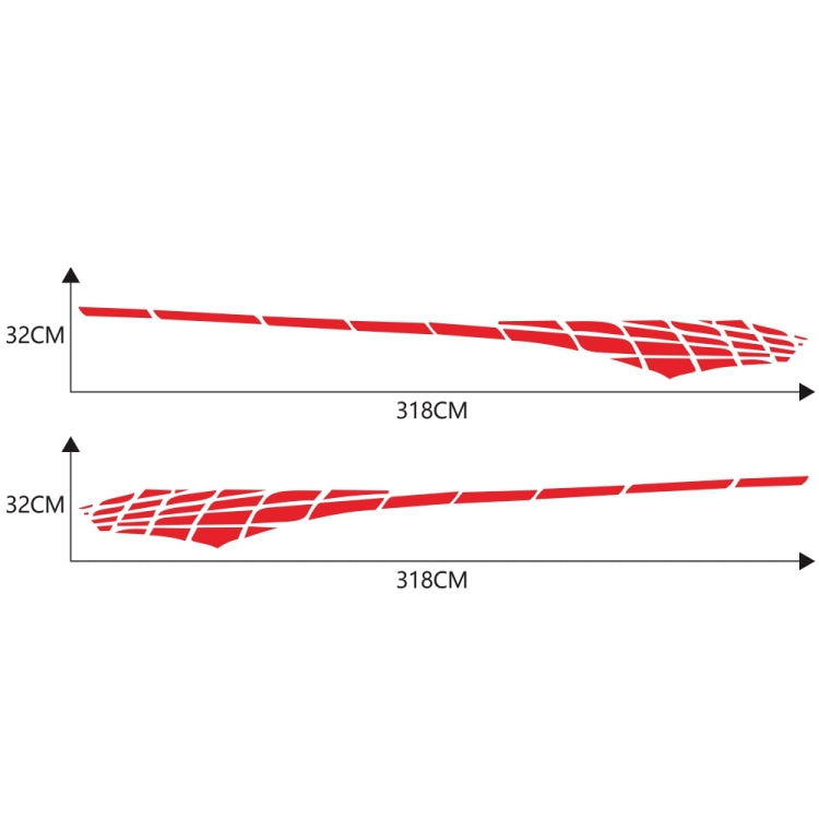 2 PCS/Set D-501 Plaid Pattern Car Modified Decorative Sticker(Red) - Decorative Sticker by PMC TechLife | Online Shopping South Africa | PMC TechLife | Buy Now Pay Later Mobicred