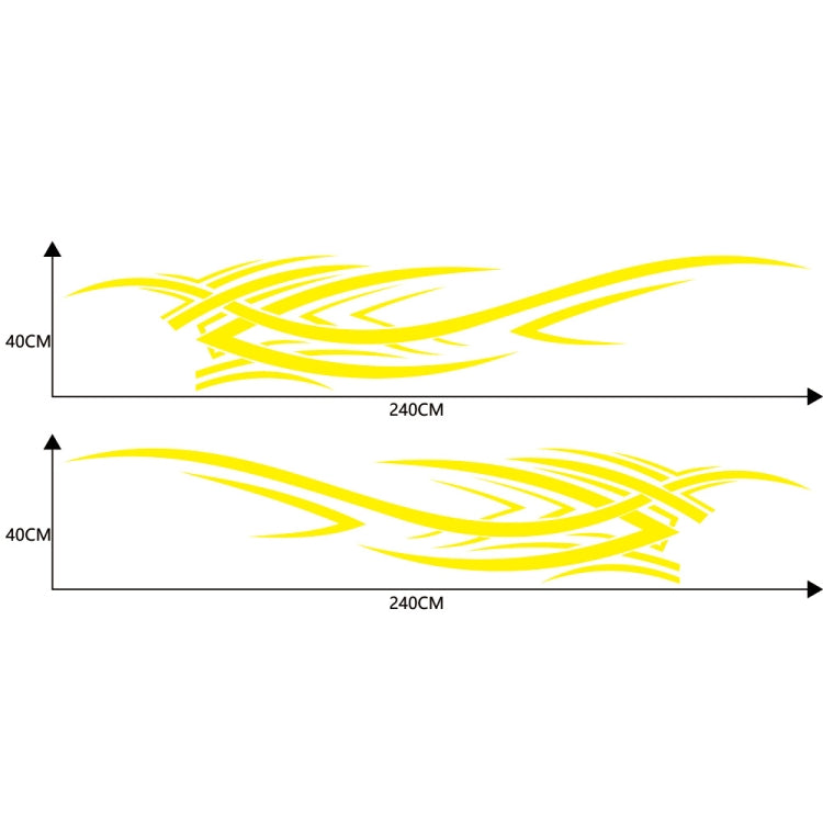 2 PCS/Set D-503 Totem Pattern Car Modified Decorative Sticker(Yellow) - Decorative Sticker by PMC TechLife | Online Shopping South Africa | PMC TechLife | Buy Now Pay Later Mobicred