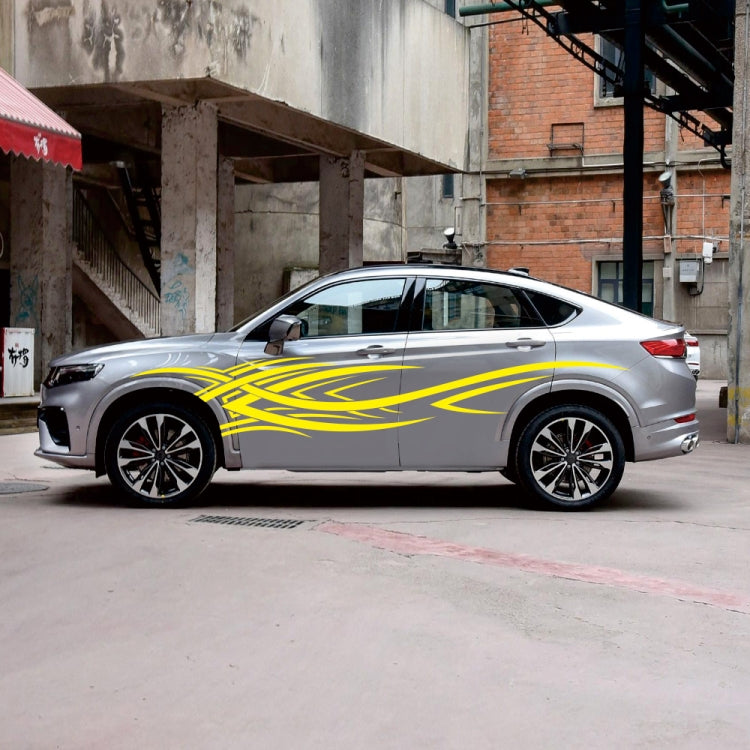 2 PCS/Set D-503 Totem Pattern Car Modified Decorative Sticker(Yellow) - Decorative Sticker by PMC TechLife | Online Shopping South Africa | PMC TechLife | Buy Now Pay Later Mobicred