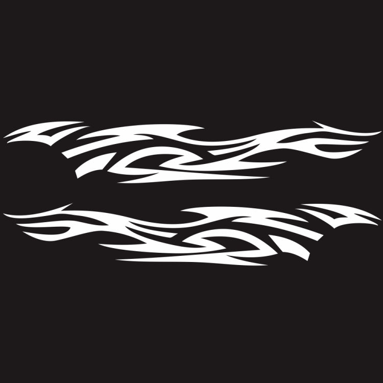 2 PCS/Set D-521 Fire Totem Pattern Car Modified Decorative Sticker(White) - Decorative Sticker by PMC TechLife | Online Shopping South Africa | PMC TechLife | Buy Now Pay Later Mobicred