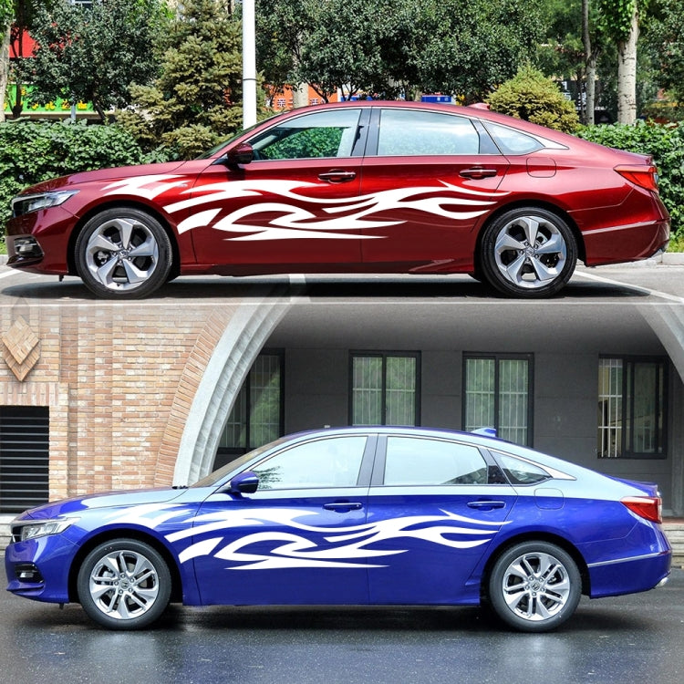 2 PCS/Set D-521 Fire Totem Pattern Car Modified Decorative Sticker(White) - Decorative Sticker by PMC TechLife | Online Shopping South Africa | PMC TechLife | Buy Now Pay Later Mobicred