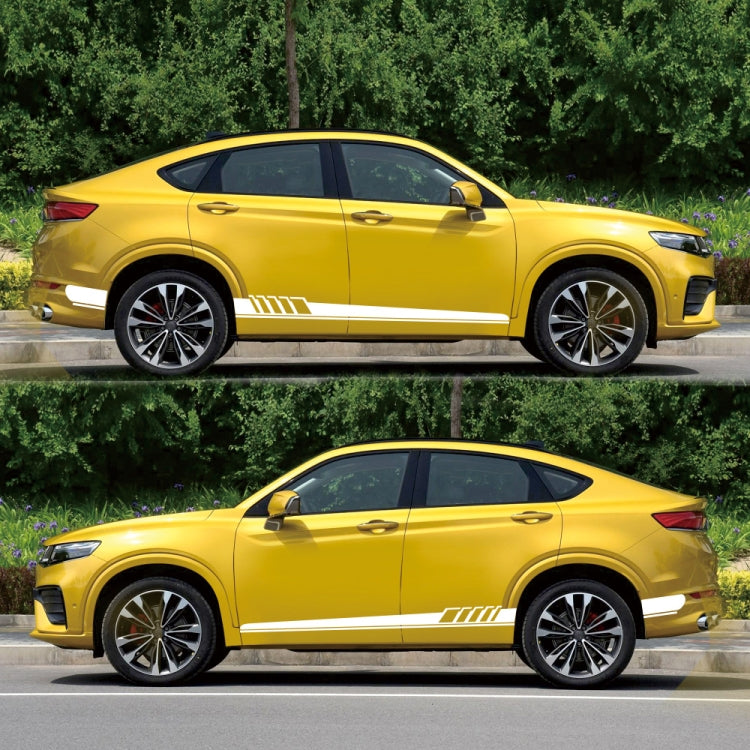 2 PCS/Set D-608 Stripe Pattern Car Modified Decorative Sticker(White) - Decorative Sticker by PMC Jewellery | Online Shopping South Africa | PMC Jewellery | Buy Now Pay Later Mobicred