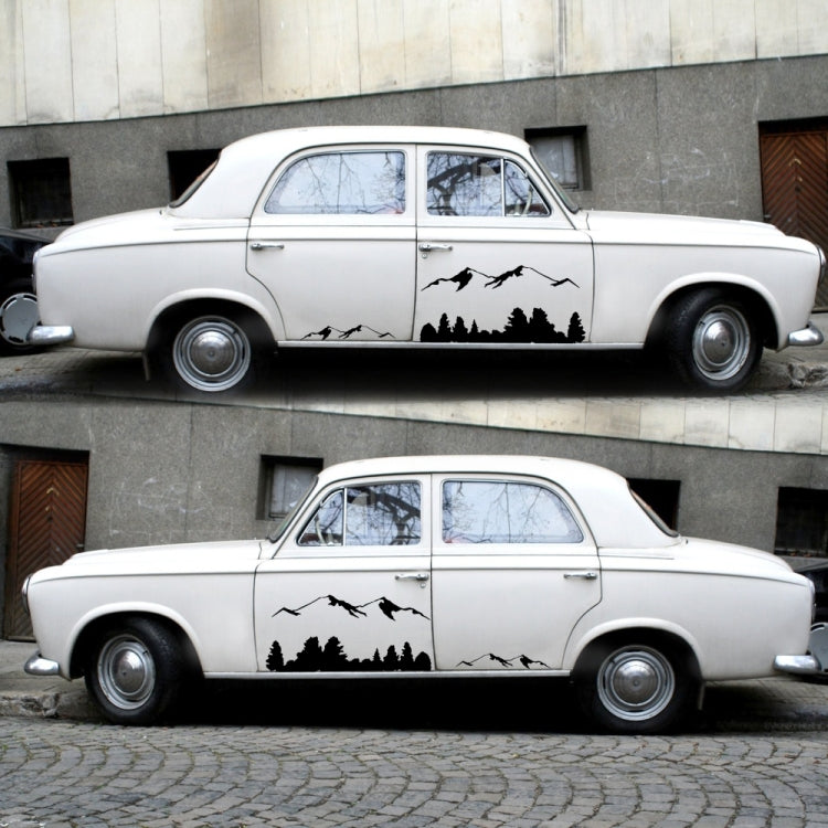 2 PCS/Set D-684 Mountain Totem Pattern Car Modified Decorative Sticker(Yellow) - Decorative Sticker by PMC Jewellery | Online Shopping South Africa | PMC Jewellery | Buy Now Pay Later Mobicred