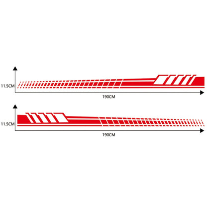 2 PCS/Set D-707 Striped Totem Pattern Car Modified Decorative Sticker(Red) - Decorative Sticker by PMC Jewellery | Online Shopping South Africa | PMC Jewellery | Buy Now Pay Later Mobicred