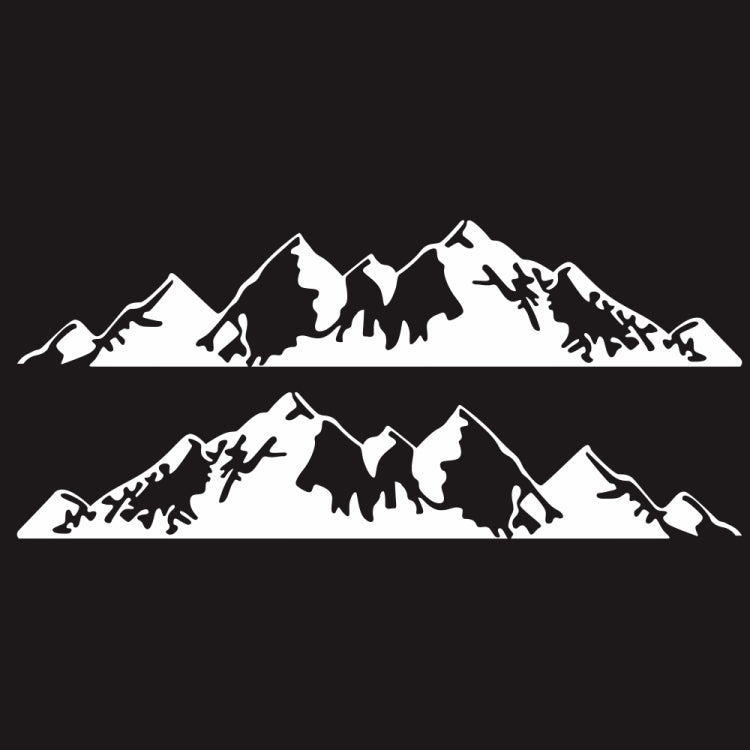 2 PCS/Set D-750 Mountain Pattern Car Modified Decorative Sticker(White) - Decorative Sticker by PMC TechLife | Online Shopping South Africa | PMC TechLife | Buy Now Pay Later Mobicred