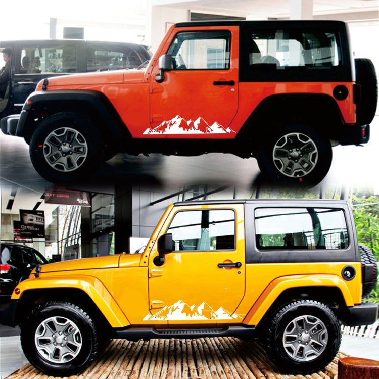 2 PCS/Set D-750 Mountain Pattern Car Modified Decorative Sticker(White) - Decorative Sticker by PMC TechLife | Online Shopping South Africa | PMC TechLife | Buy Now Pay Later Mobicred