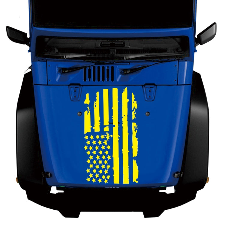 D-778 American Flag Pattern Car Modified Decorative Sticker(Yellow) - Decorative Sticker by PMC Jewellery | Online Shopping South Africa | PMC Jewellery | Buy Now Pay Later Mobicred