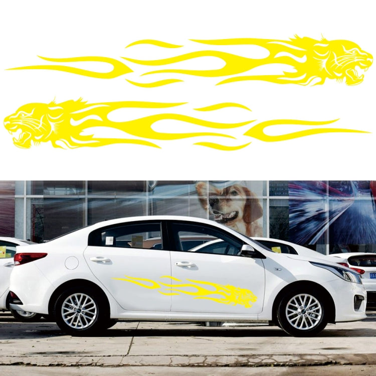 2 PCS/Set D-815 Flame Lion Pattern Car Modified Decorative Sticker(Yellow) - Decorative Sticker by PMC TechLife | Online Shopping South Africa | PMC TechLife | Buy Now Pay Later Mobicred