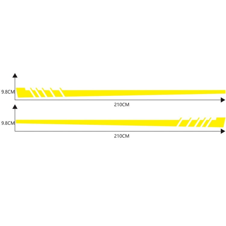 2 PCS/Set D-854 Stripe Pattern Car Modified Decorative Sticker(Yellow) - Decorative Sticker by PMC Jewellery | Online Shopping South Africa | PMC Jewellery | Buy Now Pay Later Mobicred