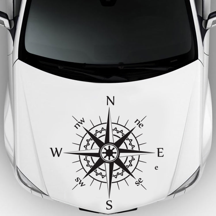 D-863 Compass Pattern Car Modified Decorative Sticker(Black) - Decorative Sticker by PMC Jewellery | Online Shopping South Africa | PMC Jewellery | Buy Now Pay Later Mobicred