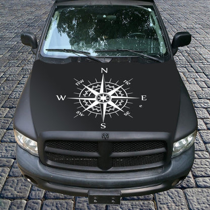 D-863 Compass Pattern Car Modified Decorative Sticker(White) - Decorative Sticker by PMC Jewellery | Online Shopping South Africa | PMC Jewellery | Buy Now Pay Later Mobicred