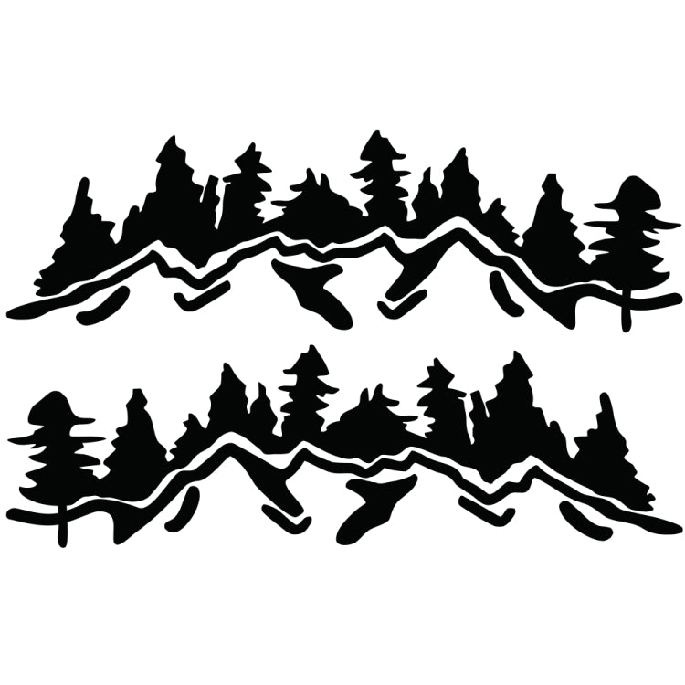 2 PCS/Set D-924 Mountain Woods Pattern Car Modified Decorative Sticker(Black) - free shipping - PMC TechLife - Order now!