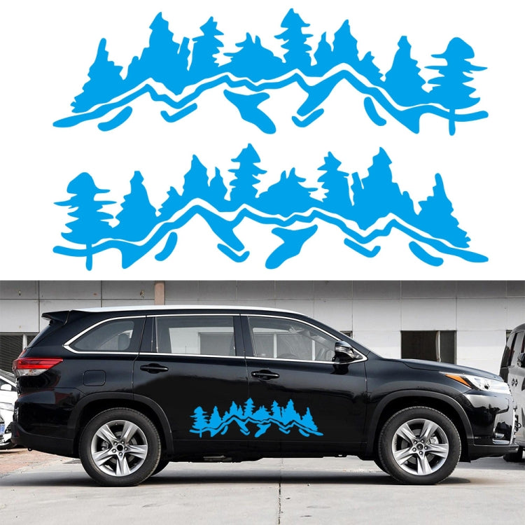 2 PCS/Set D-924 Mountain Woods Pattern Car Modified Decorative Sticker(Blue) - Decorative Sticker by PMC TechLife | Online Shopping South Africa | PMC TechLife | Buy Now Pay Later Mobicred